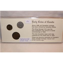 Early Coins of Canada Set - in a Case