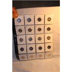 20 Canada Proof-like Five Cents - 1981 to 2000 (in 2 x 2 holders)