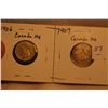 Image 1 : 2 Canada Edward VII Ten Cents - 1906; 1907