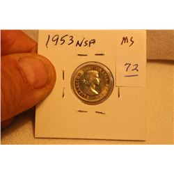 Canada Elizabeth II Ten Cent - 1953 - Nsf BU