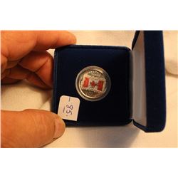 Canada 2015 - 25 Cent Colored Flag - Uncirculated - in Velvet case