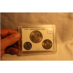 1976 U.S.A. Bicentennial Coins - in a Plastic Case