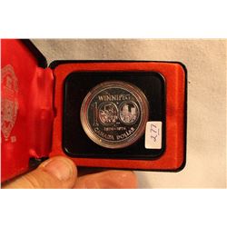 Canada 1974 Winnipeg Silver Dollar - in Clamshell Case