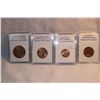 Image 1 : Great Britain - 4 Coin Set (Farthing, Half Penny (2), Penny) - in Cases