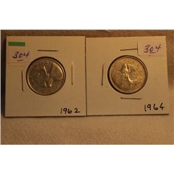 Canada Twenty-Five Cents - 1962; 1964