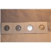 Image 2 : Canada Twenty-Five Cent Coins - 1951; 1961; 1964; 1966 - Silver
