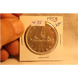 Canada Dollar Coin - 1953 - Silver