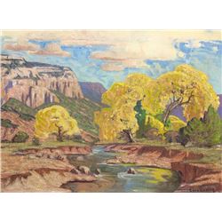 Carl Redin | New Mexico Landscape with Arroyo