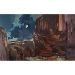Laurence Philip Sisson | Dark Purple Canyon Moonlight