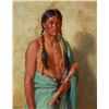 Image 1 : Joseph Henry Sharp | Jerry Taos with Lover's Flute