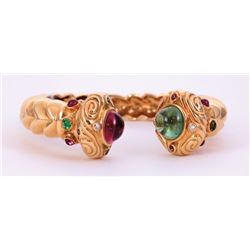 Unknown | Pink & Green Tourmaline, & Garnet Bracelet