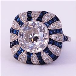 Unknown | Diamond & Sapphire Ring