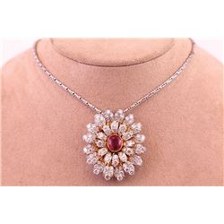 Mario Buccellati | Ruby & Diamonds Pin/Pendant