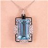 Image 1 : Unknown | Art Deco Aquamarine & Diamond Necklace
