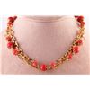 Image 1 : Unknown | Coral & Gold Necklace