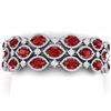 Image 1 : 52.84 CTW Royalty Ruby & VS Diamond Bracelet 18K White Gold - REF-1181M8F - 38889