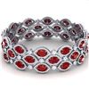 Image 4 : 52.84 CTW Royalty Ruby & VS Diamond Bracelet 18K White Gold - REF-1181M8F - 38889