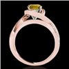 Image 2 : 1.15 CTW Certified Si Fancy Intense Yellow Diamond Solitaire Ring 10K Rose Gold - REF-163N6Y - 34843