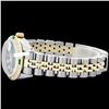Image 4 : Rolex Ladies Two Tone 14K Gold/SS, Diam Dial & Diam/Emerald Bezel, Saph Crystal - REF-368A7N