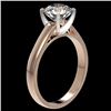 Image 4 : 2 CTW Certified H-SI/I Quality Diamond Solitaire Engagement Ring 10K Rose Gold - REF-564K9R - 33030