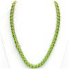 Image 4 : 100 CTW Peridot & VS/SI Diamond Solitaire Necklace 14K Yellow Gold - REF-528N9Y - 23355