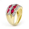 Image 2 : 2.50 CTW Ruby & Diamond Ring 14K Yellow Gold - REF-105W5H - 14147