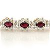 Image 2 : 10.80 CTW Ruby & Diamond Bracelet 14K Yellow Gold - REF-345M5F - 13167