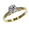 Image 2 : 1.07 CTW Certified H-SI/I Quality Diamond Solitaire Engagement Ring 10K Yellow Gold - REF-139M8F - 3