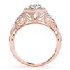 Image 5 : 1.4 CTW Certified VS/SI Diamond Solitaire Halo Ring 18K Rose Gold - REF-410M2F - 26869