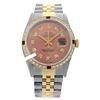 Image 1 : Rolex Men's Two Tone 14K Gold/SS, QuickSet, Diam Dial & Diam/Ruby Bezel - REF-474Y5X