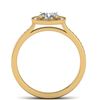 Image 4 : 1.1 CTW Certified VS/SI Diamond Solitaire Micro Halo Ring 14K Yellow Gold - REF-188X5T - 30353