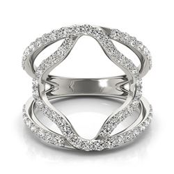 0.75 CTW Certified VS/SI Diamond Designer Fashion Ring 18K White Gold - REF-94Y9N - 28274