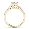 Image 2 : 0.85 CTW Certified VS/SI Princess Diamond Solitaire Ring 18K Yellow Gold - REF-132M8F - 28115