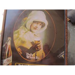 Pabst Blue Ribbon 23x19 Somerset 1974 - Frame & Glass