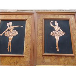 Pair of Copper Ballerina 15x19
