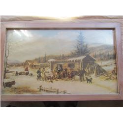 Early Metis settlers home scene 21x13