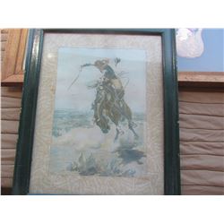 Bucking bronco cowboy 20x16