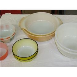9 Fire King Bowls