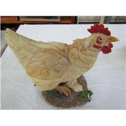 Ceramic chicken with chick 9 1/2"