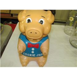 Pig cookie jar - musical 9 1/2 x 6
