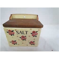 Porcelain hanging salt box 5x5