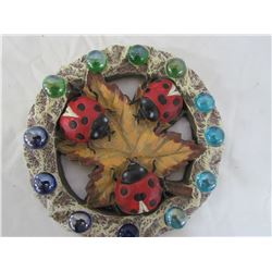 Circular Lady bug wall ornament 7 1/2"