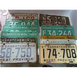 Various SK Plates - 1949, 1956, 1958, 1967, 1969