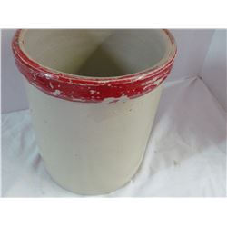 Crock jug with red rim