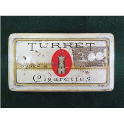 Turret Cigarettes tin 5 1/2 x 1 1/4