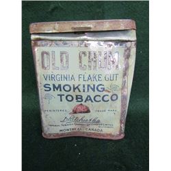 Old Chum tobacco tin 4 x 4 3/4