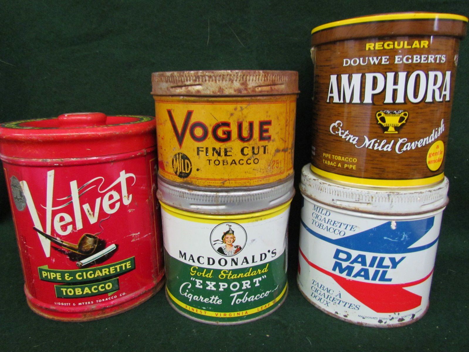 vogue tobacco tin Vintage Cigarette Tobacciana Advertising Vintage "VOGUE" Mild Cigarette Tobacco