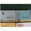 Image 2 : 2 Black Cat, Sweet Caporal, Player's, Sportsman cigarette tins 6 x 4 1/4