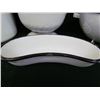 Image 4 : Enamel wear black/white kitchen items - 2 strainers, pot, kidney pan
