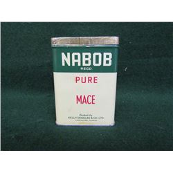 Nabob pure mace tin with contents 2 1/2 x 3 1/4